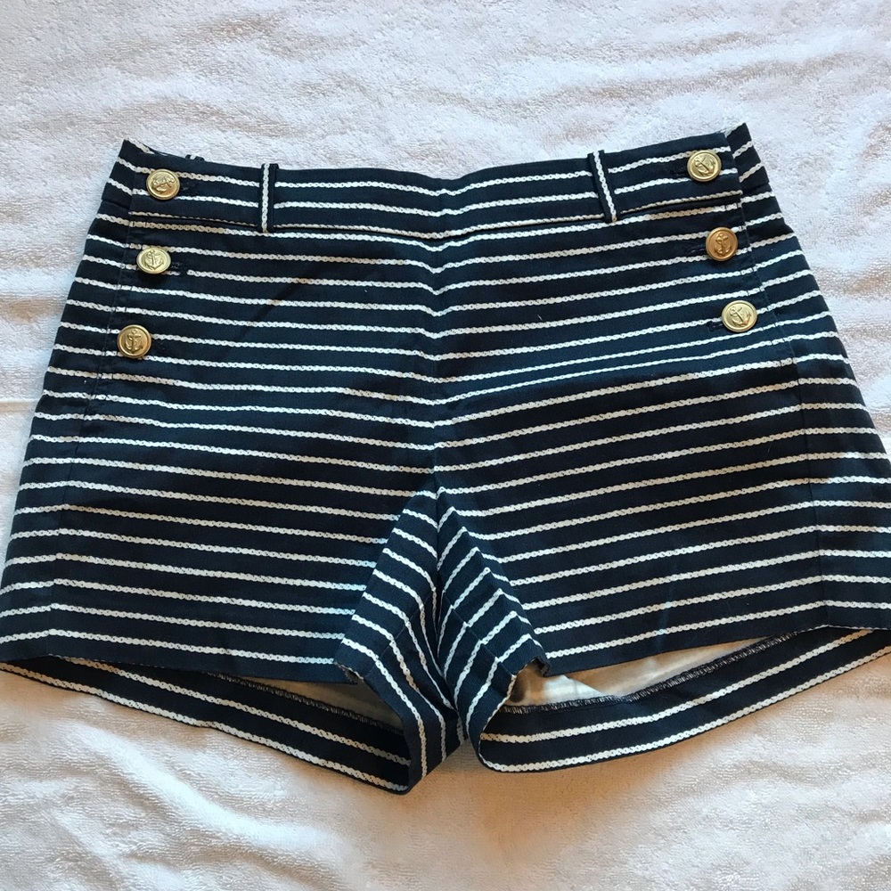 J Crew high-waisted nautical shorts